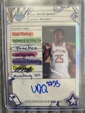 2024-25 Bowman University Chrome Course Load Autographs Derik Queen #CLA-DQ card