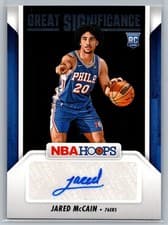 2024-25 Hoops Great SIGnificance Jared McCain #GS-JMC card