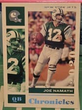 Joe Namath 2020 Panini Chronicles card