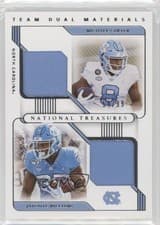 Michael Carter / Javonte williams 2021 Panini National Treasures Collegiate card
