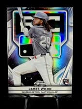 2025 Topps Chrome Black Rookie Design Variations James Wood #123 card