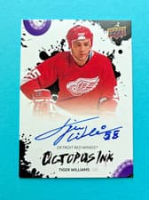 2025-26 Upper Deck Detroit Red Wings Centennial Octopus Ink Tiger Williams #OI-TW card
