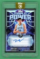 2025-26 Topps 3 Triple Power Autos Zach Edey #TP-ZE card