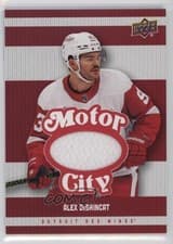 2025-26 Upper Deck Detroit Red Wings Centennial Motor City Materials Alex DeBrincat #MCM-AD card