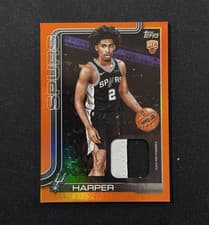 2025-26 Topps Flagship Real One Relics Dylan Harper #FRO-DH card