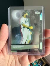 2026 Topps Chrome Black Nocturnal Junior Caminero #NOC-24 card