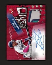 2025 Topps Pristine Popular Demand Autograph Relics Julio Rodríguez #PPDAR-JR card