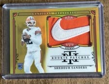 2025 Panini National Treasures Rookie Patches Premium Shedeur Sanders #215 card