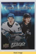 Macklin Celebrini / Will Smith 2025 Upper Deck MVP Coming to Your Rink card