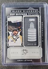 Kris Letang 2022 Upper Deck Black Diamond Cup Winners Patches card