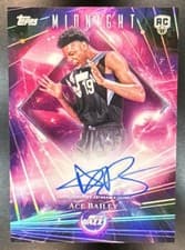 2025-26 Topps Midnight Dark Matter Autographs Rookies Ace Bailey #DMAR-AB card