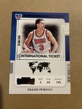 Drazen Petrovic 2021 Panini Contenders International Ticket card