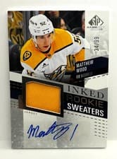 2025-26 SP Game Used Inked Rookie Sweaters Matthew Wood #IRS-MW card
