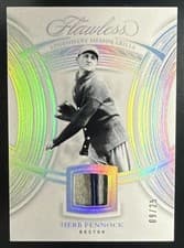 2025 Panini Flawless Flawless Legendary Memorabilia Herb Pennock #9 card