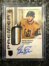 2024-25 Upper Deck Premier Acetate Auto Patch Rookies Brendan Brisson #AR-BB card
