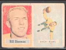 Bill Sherman 1957 Topps card
