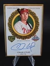2025 Topps Gilded Collection Gilded Champions Autographs Chase Utley #GCH-CU card