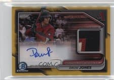 2024 Bowman Chrome Autograph Relics Chrome Refractor Druw Jones #BCAR-DJ card