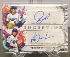 2025 Topps Inception Inception Dual Autographs Yoshinobu Yamamoto #IDA-SY card