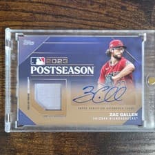 2024 Topps Postseason Performance Autograph Relic Zac Gallen #PPAR-ZG card
