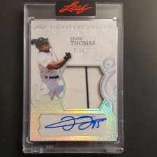 2025 Leaf Spectacular Baseball Signature Swatch Frank Thomas #SS-FT1 card