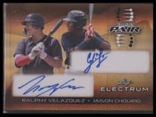 2024 Leaf Electrum Baseball Base Pair Ralphy Velazquez / Jaison Chourio #BP-19 card