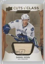 2024-25 Upper Deck Engrained Icons Cuts of Class Relics Daniel Sedin #CC-DS card