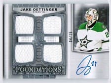 2024-25 Upper Deck The Cup Foundations Quad Jersey Jake Oettinger #F-JO card