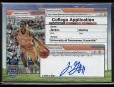 2024-25 Bowman University Chrome College Application Autographs Jordan Gainey #CAA-JG card