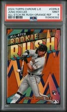 Jung Hoo Lee 2024 Topps Chrome Logofractor Edition Chrome All-Etch Rookie Rush card