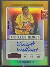 Vince Williams Jr. 2022 Panini Chronicles Draft Picks Contenders College Ticket Autograph card
