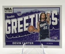 2024-25 Hoops Rookie Greetings Devin Carter #14 card