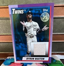 2025 Topps Update 1990 Topps Baseball Relics Byron Buxton #90RU-BB card