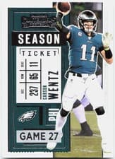 Carson Wentz 2020 Panini Contenders card