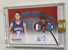2025-26 Topps 3 Rookie 3 Patch Autographs Horizontal Kon Knueppel #RPH-KK card