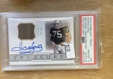 Howie Long 2018 National Treasures Material Treasures Signatures card
