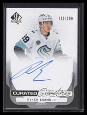 2024-25 SP Authentic Curated Signatures Ryker Evans #SPC-RE card