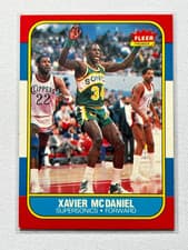 Xavier McDaniel 1986 Fleer card