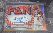 2024-25 Bowman University Chrome Fanatics Fraternity Autographs Ace Bailey #FFA-AB card