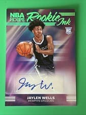 2024-25 Hoops Rookie Ink Jaylen Wells #RI-WEL card