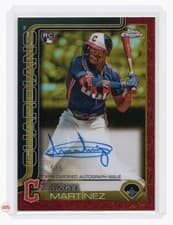 2025 Topps Gilded Collection Chrome Gold Autographs Angel Martínez #CGA-AM card