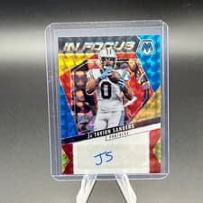 2025 Panini Mosaic In Focus Signatures Ja’Tavion Sanders #IFS-JSS card