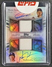 2025 Topps Sterling Dual Autographed Relics Shota Imanaga / Yoshinobu Yamamoto #TSSD-IY card