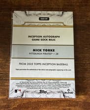 2025 Topps Inception Inception Autograph Game Relics Nick Yorke #IAGR-NY card