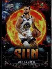 Stephen Curry 2025-26 Topps Cosmic Chrome Planetary Pursuit Sun card