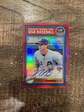 2025 Panini Stars & Stripes USA Baseball Throwback Signatures Nick Loftin #AS-NL card