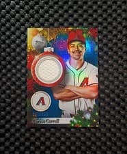 Corbin Carroll 2025 Topps Holiday Player Relic card