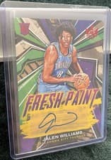 Jalen Williams 2022 Panini Court Kings Fresh Paint Autographs card