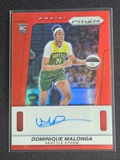 2025 Panini Prizm WNBA Throwback Signatures Dominique Malonga #21 card