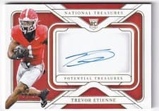 2025 Panini National Treasures Collegiate Potential Treasures Trevor Etienne #9 card